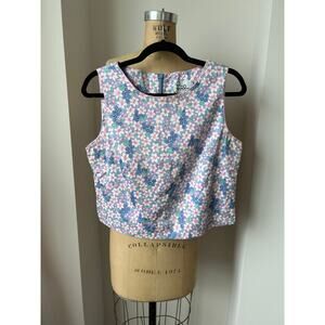 Lilly Pulitzer Lavender & Pink Floral Crop Top - Size 10